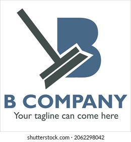 B logo design on Cleaning and Maintenance theme