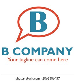 B logo design on Communications theme