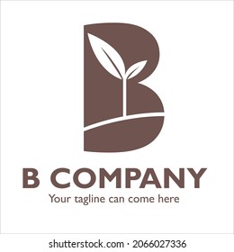 B logo design on Landscape theme