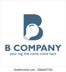 Diseño del logotipo B sobre el tema de la tecnología