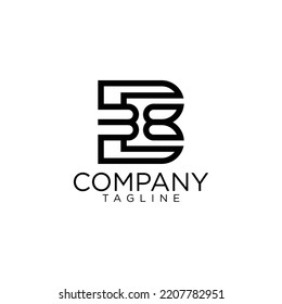 b Logo-Design und Premium-Vektorvorlagen