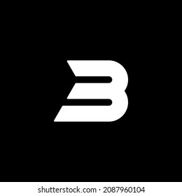 b logo design simple clean