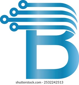 Design do logotipo B. Design do logotipo da tecnologia B. Vetores do logotipo da tecnologia B. B definição do design do logotipo. Vetores de ícone de segurança. Monograma do modelo de segurança cibernética