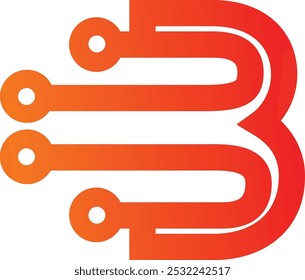 B logo design. Technology B logo design. Tech B logo vectors. B setting logo design. Security icon vectors. Cyber Security template monogram