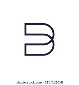 B logo design template
