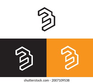 B Logo Design Template eps format