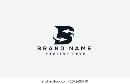 B Logo Design Template Vector Graphic Branding Element.