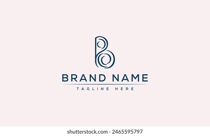 B logo Design Template Vector Graphic Branding Element.