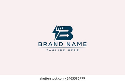 B logo Design Template Vector Graphic Branding Element.