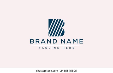 B logo Design Template Vector Graphic Branding Element.