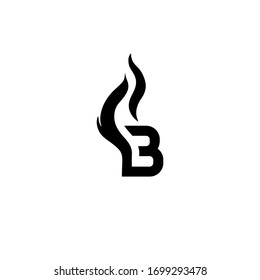 Icono de las iniciales del diseño del logotipo B