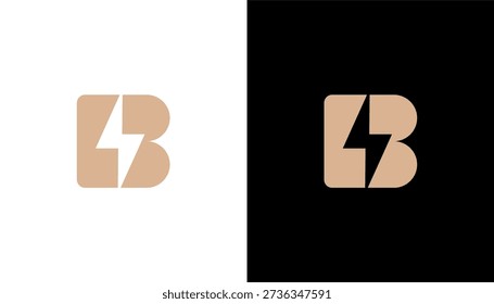 B logo energy vector. initial letter volt template vector illustration