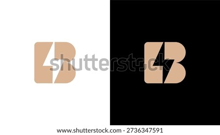 B logo energy vector. initial letter volt template vector illustration