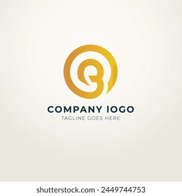 b logo flat design concept