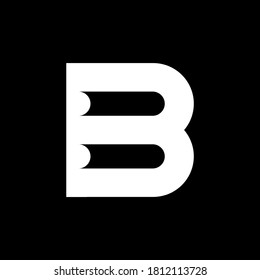 B logo in the form of a book....