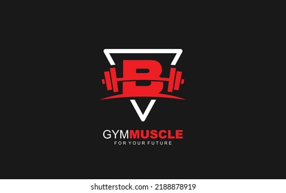 B Logo Gym Vector Identity Company Stock Vector (Royalty Free ...