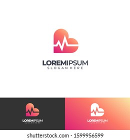 B logo heart business logo simple and elegant concept logo template