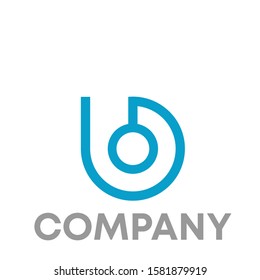 b logo icon design template sign