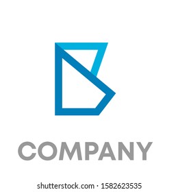 b logo icon design template sign