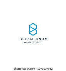 B Logo Icon Vector Template