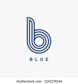 b logo idea, technology, icon and vector
