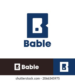 B logo identity with simple cube shape and bold. Letter B logo for brand identity