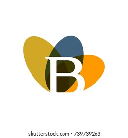 B logo initial letter design template vector
