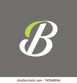B logo initial letter design template vector
