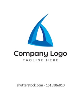 B Logo Initial Triangle Company Logo
