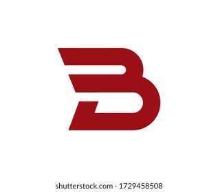 Plantilla de diseño de letras de logotipo B