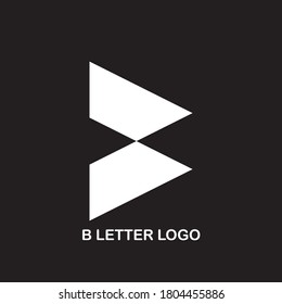 B Logotipo. B Letra Diseño Vector Ilustración Icono Monograma Moderno.