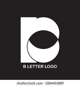 B Logotipo. B Letra Diseño Vector Ilustración Icono Monograma Moderno.