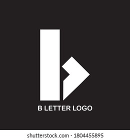 B Logotipo. B Letra Diseño Vector Ilustración Icono Monograma Moderno.