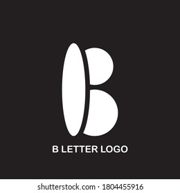 B Logotipo. B Letra Diseño Vector Ilustración Icono Monograma Moderno.