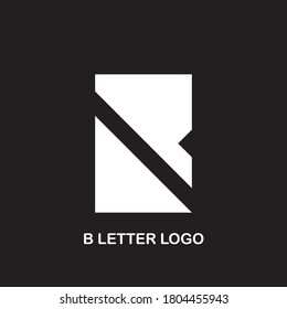 B Logotipo. B Letra Diseño Vector Ilustración Icono Monograma Moderno.