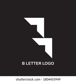 B Logotipo. B Letra Diseño Vector Ilustración Icono Monograma Moderno.