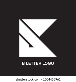 B Logotipo. B Letra Diseño Vector Ilustración Icono Monograma Moderno.