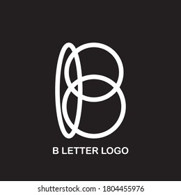 B Logo. B Letter Design Vector Illustration Modern Monogram Icon.