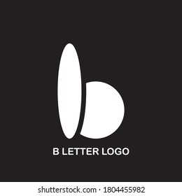 B Logotipo. B Letra Diseño Vector Ilustración Icono Monograma Moderno.