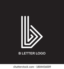 B Logotipo. B Letra Diseño Vector Ilustración Icono Monograma Moderno.