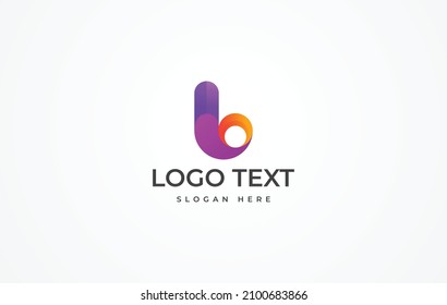 B Logo, B Letter Logo Design Vector Illustration Modern Monogram icon.