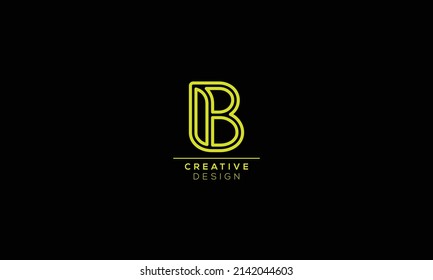 B Logotipo. B Letra Diseño Vector Ilustración Icono Monograma Moderno.