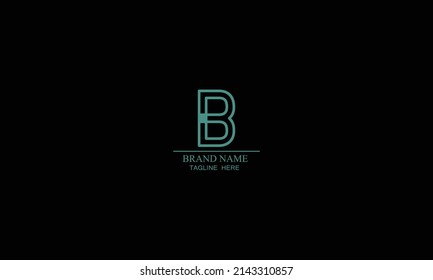 B Logo. B Letter Design Vector Illustration Modernes Monogramm Symbol.