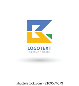 B logo, B letter logo, geometric logo