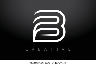 B Logo Letter Icon monogram. b Letter Design with White Line monogram and minimalist Modern Creative Look Vector Illustration.