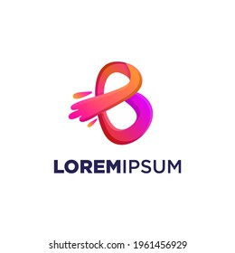 B Logo, Letter B Logo, Vektorgrafik, Design-Inspiration. Farbige Symbole.