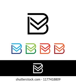 B logo, letter B logo vector, symbol B vector of monogram
