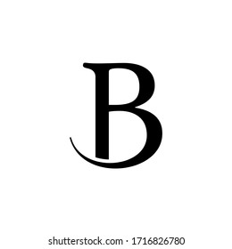 B logo, Line logo, Monogram logo, 
