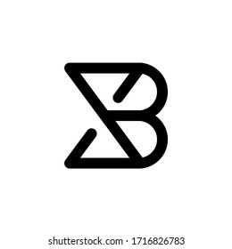 B logo, Line logo, Monogram logo, 