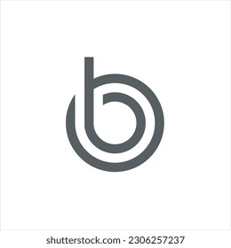 El logotipo B es un logotipo abstracto moderno creado con diferentes líneas de espesor que forman una letra B elegante. El color es negro.